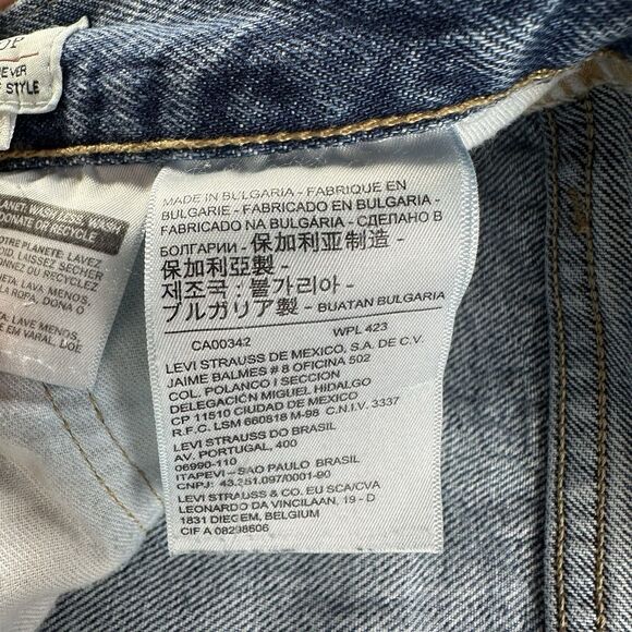 Levis 501 Jeans Womens 28 Medium Wash Made & Crafted Selvedge Denim Button Fly - Picture 13 of 16